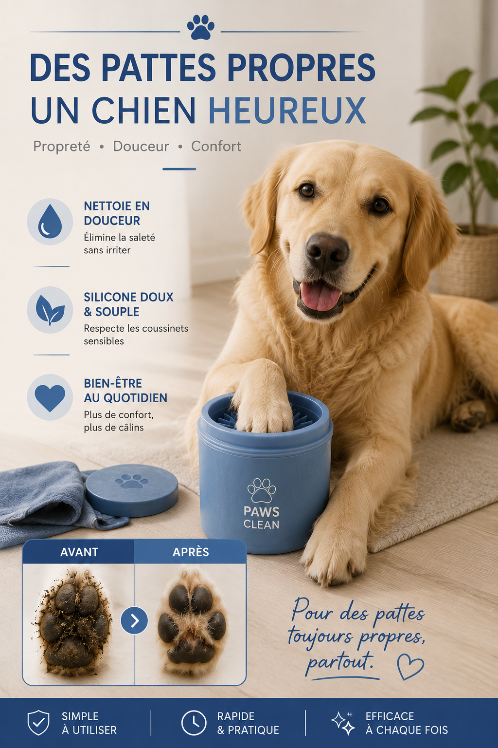 CleanPaw™ | Le nettoyeur de pattes révolutionnaire